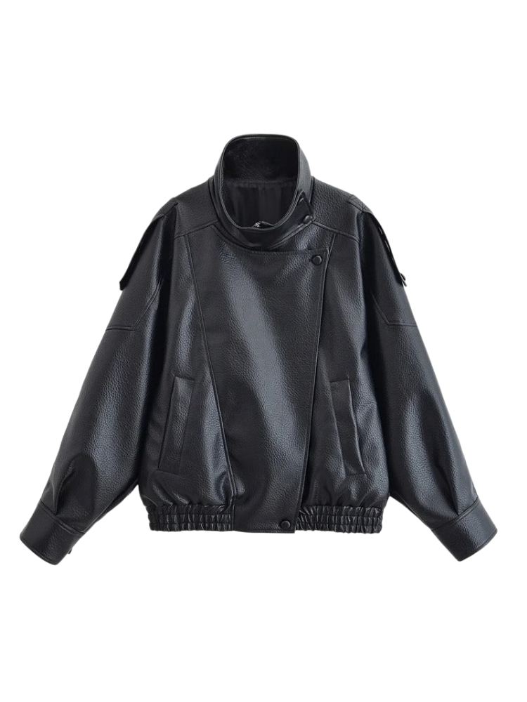 Nyra – Moto Faux Leather Jacket