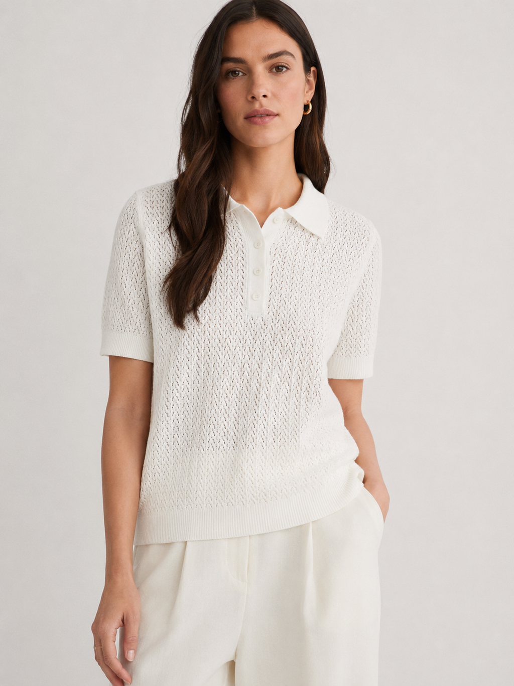 Elara - Knit Lapel Top