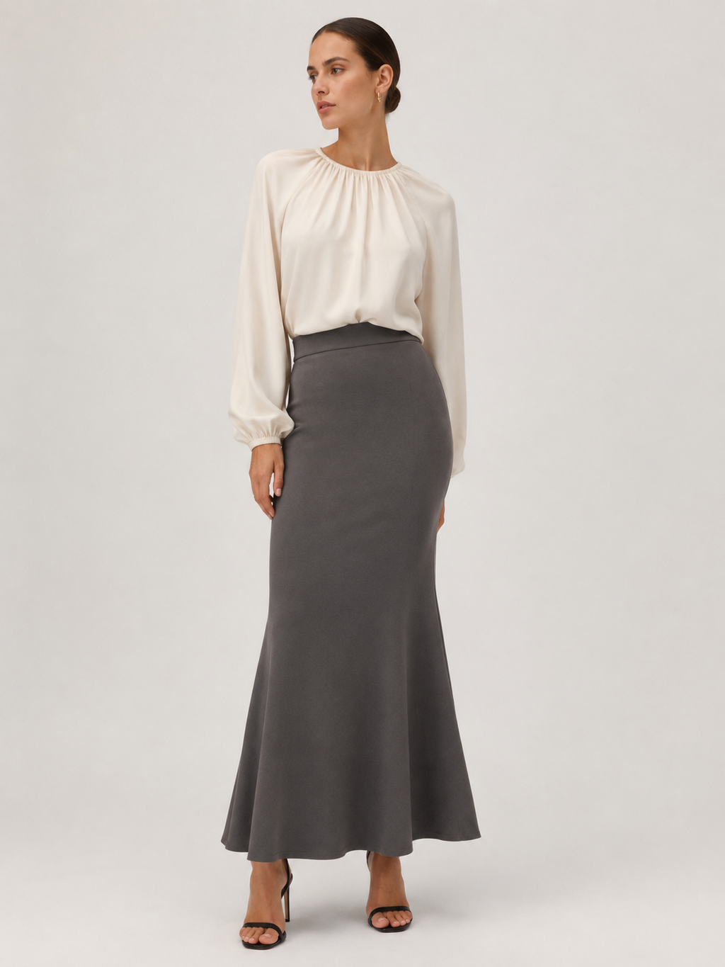 Serena – Tailored Fishtail Maxi Skirt