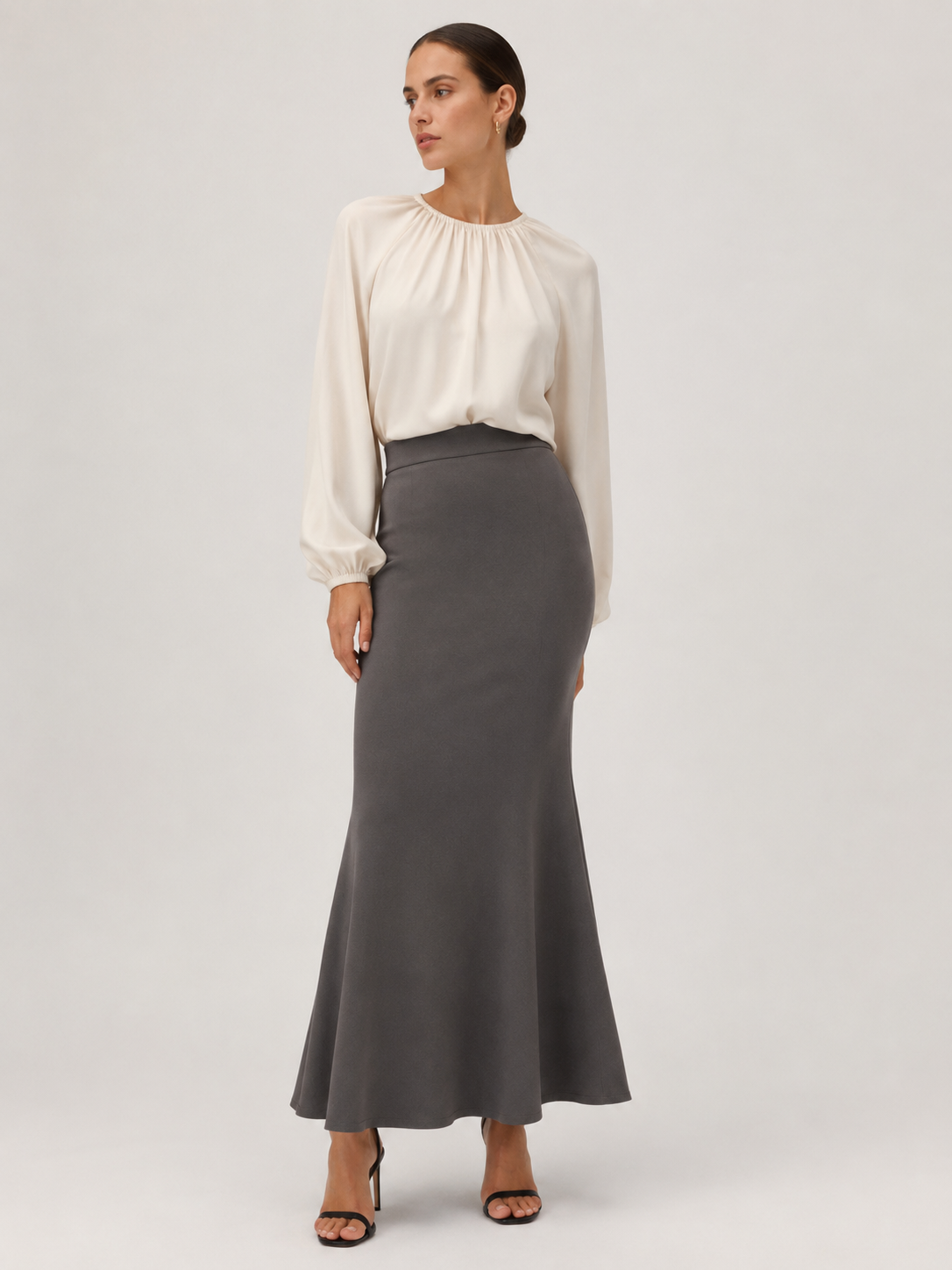 Serena – Tailored Fishtail Maxi Skirt