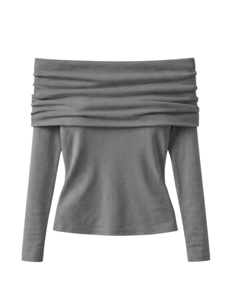 Isolde – Off-Shoulder Knit Sweater