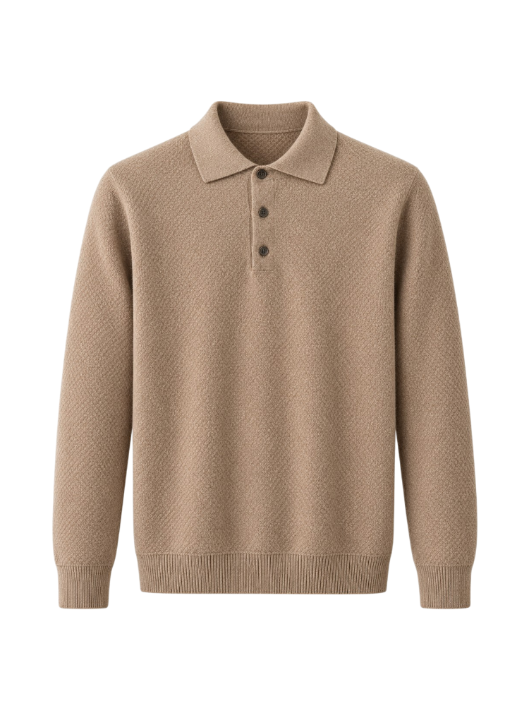Solan – Cashmere Polo Knit Sweater