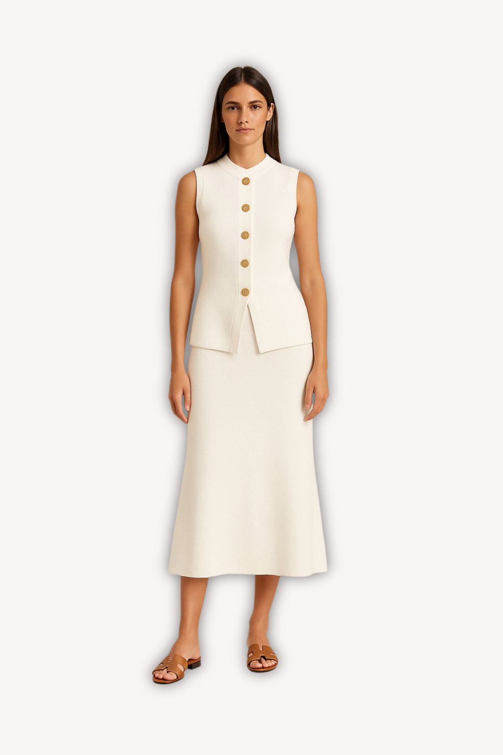 Eline – Knit Vest Skirt Set