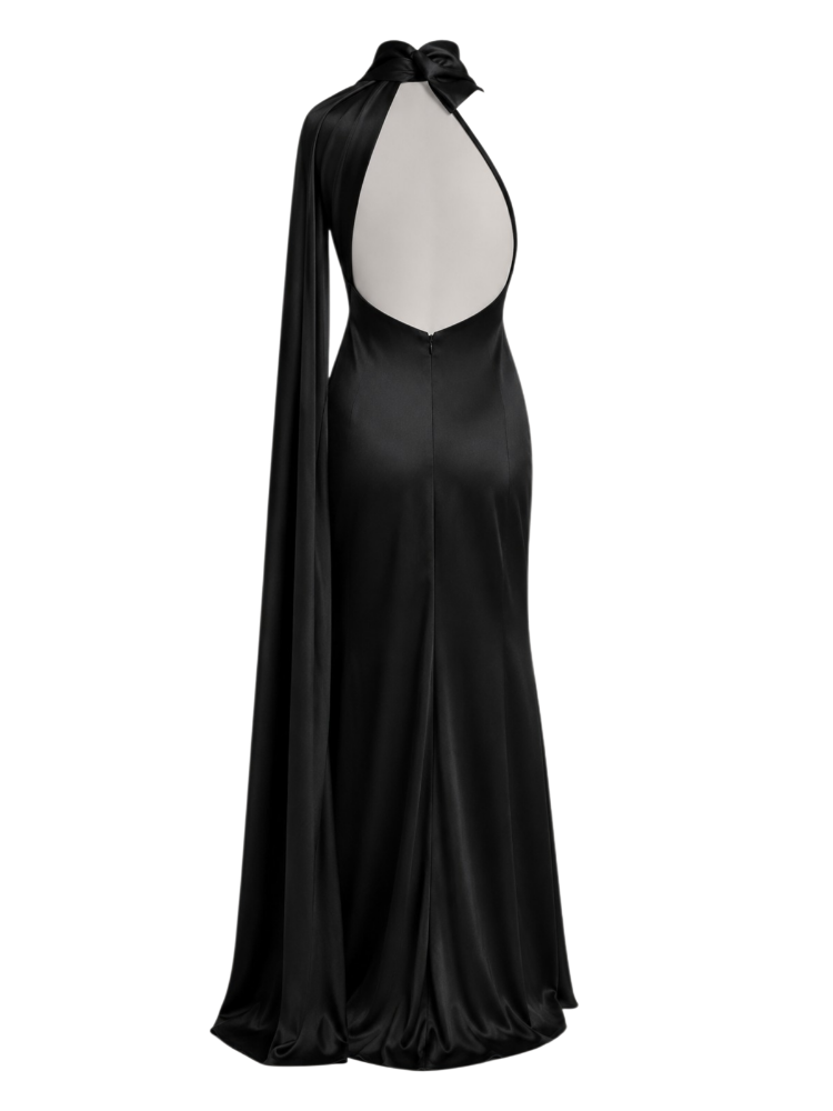 Seraphina – Satin Halter Maxi Dress