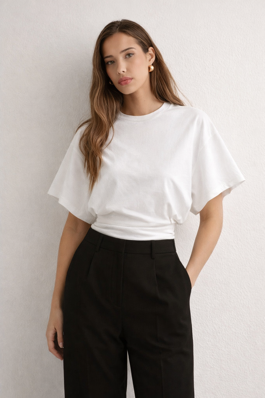 Cira – Draped Waist Tee