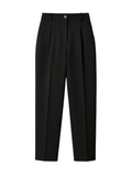 Slate - High-Waisted Cropped Suit Pants