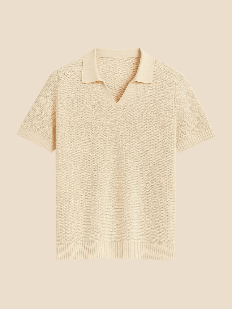 Alnaro - Breathable Knit Polo Shirt