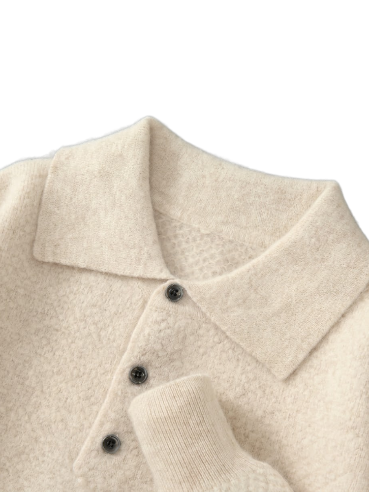 Solan – Cashmere Polo Knit Sweater