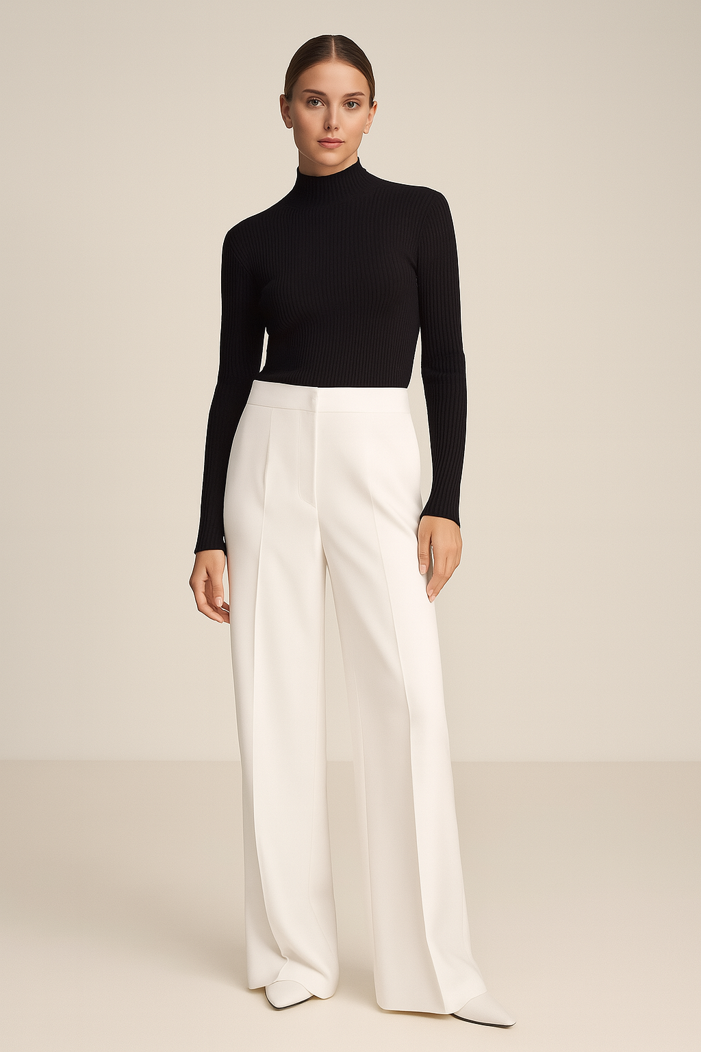 Lune – Drape Wide-Leg Trousers