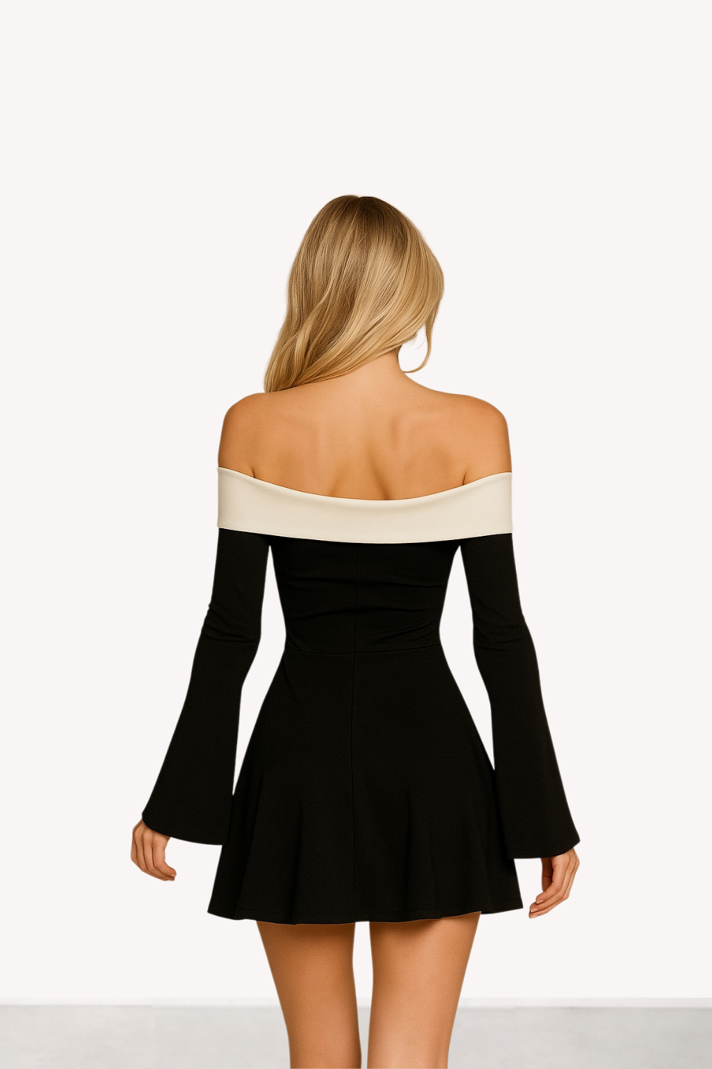 Fina - Off-Shoulder Long Sleeve Dress