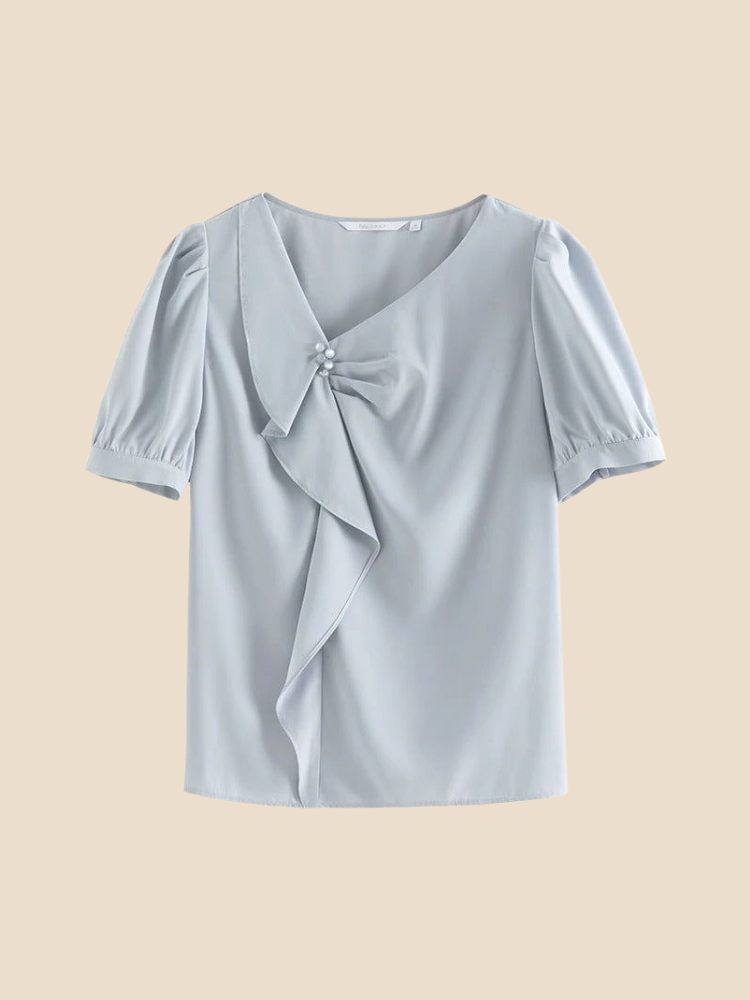 Clemence – French Ruffled Chiffon Blouse