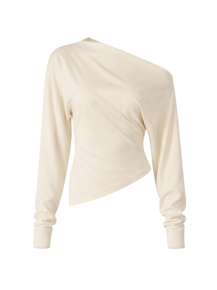 Auriel – Asymmetrical Off-Shoulder Long Sleeve Top
