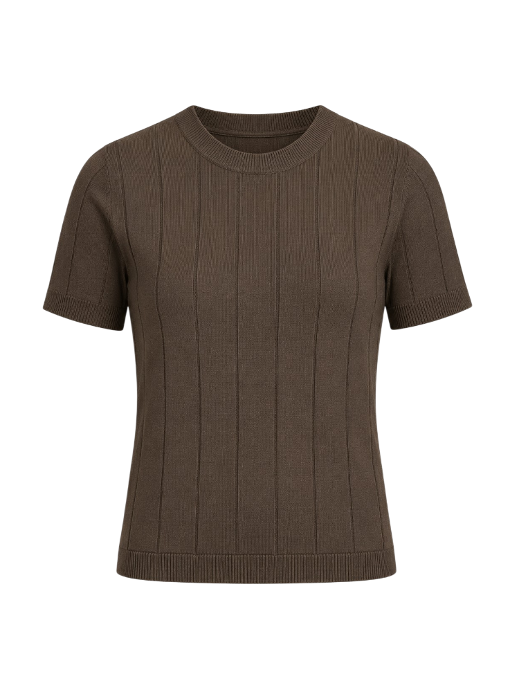 Luca – Textured Knit Crew Neck T-Shirt