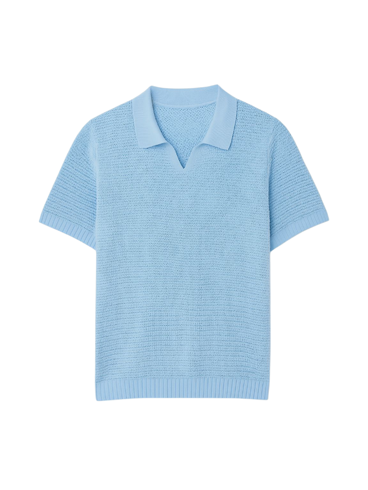 Liora - Contrast Knit Polo Top – Morano